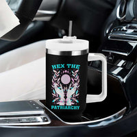 Feminist Witch Tumbler With Handle Hex The Patriarchy Celestial Moon