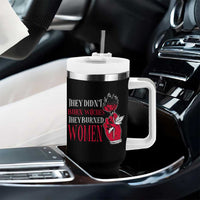 Feminist Witch Tumbler With Handle They Didn't Burn Witches They Burned Women Roses