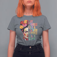 Women's Rights T Shirt For Women Not Fragile Like A Flower Fragile Like A Bomb - Wonder Print Shop