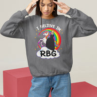 I Believe In RBG Unicorn Feminist Women's Rights Sweatshirt - Wonder Print Shop