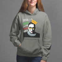Speak Your Mind Even If Your Voice Shakes Hoodie Feminist RBG Ruth Bader Ginsburg - Wonder Print Shop