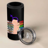 Feminist 4 in 1 Can Cooler Tumbler Never Underestimate The Power Of A Girl With A Book RBG