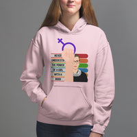 Feminist Hoodie Never Underestimate The Power Of A Girl With A Book RBG - Wonder Print Shop