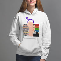 Feminist Hoodie Never Underestimate The Power Of A Girl With A Book RBG - Wonder Print Shop