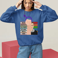 Feminist Sweatshirt Never Underestimate The Power Of A Girl With A Book RBG - Wonder Print Shop