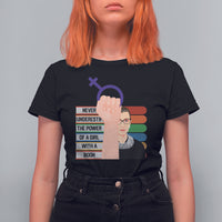Feminist T Shirt For Women Never Underestimate The Power Of A Girl With A Book RBG - Wonder Print Shop