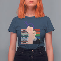 Feminist T Shirt For Women Never Underestimate The Power Of A Girl With A Book RBG - Wonder Print Shop