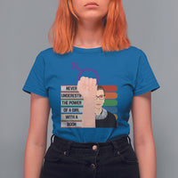 Feminist T Shirt For Women Never Underestimate The Power Of A Girl With A Book RBG - Wonder Print Shop