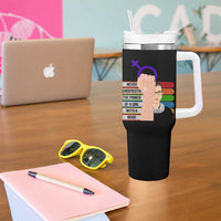Feminist Tumbler With Handle Never Underestimate The Power Of A Girl With A Book RBG