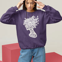 Women's Rights Sweatshirt Little Girls With Dreams Become Women With Vision - Wonder Print Shop