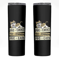 Feminist Skinny Tumbler Pro Choice Pro Feminism Pro Cats Funny Cat Coffee