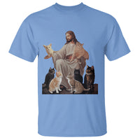 Jesus Hugs Cats Funny Christian Cat Lover T Shirt - Wonder Print Shop