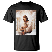 Jesus Hugs Cats Paradise Funny Christian Cat Lover T Shirt - Wonder Print Shop