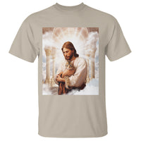 Jesus Hugs Cats Paradise Funny Christian Cat Lover T Shirt - Wonder Print Shop