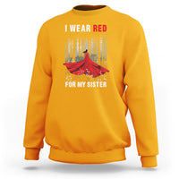 MMIW Sweatshirt I Wear Red For My Sister Native American - Wonder Print Shop