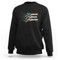 Mental Health Sweatshirt Existential Dread Never Been Better Vaporwave Typography Aesthetic - Wonder Print Shop