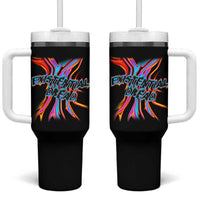 Mental Health Tumbler With Handle Existential Dread Liquid Melting Typography