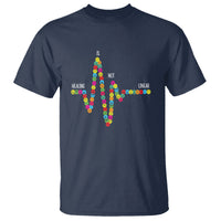 Mental Health T Shirt Healing Is Not Linear Emotion Faces - Wonder Print Shop