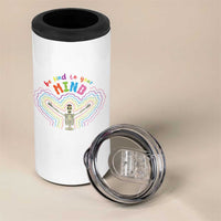 Mental Health 4 in 1 Can Cooler Tumbler Be Kind To Your Mind Self Care Rainbow Skeleton
