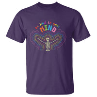 Mental Health T Shirt Be Kind To Your Mind Self Care Rainbow Skeleton - Wonder Print Shop