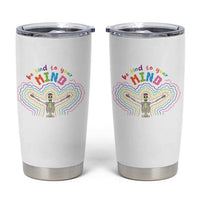 Mental Health Tumbler Cup Be Kind To Your Mind Self Care Rainbow Skeleton
