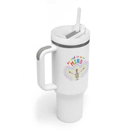 Mental Health Tumbler With Handle Be Kind To Your Mind Self Care Rainbow Skeleton