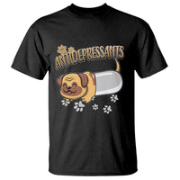 Mental Health Dog Lover T Shirt Antidepressants Dog Puppy Pill - Wonder Print Shop