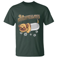 Mental Health Dog Lover T Shirt Antidepressants Dog Puppy Pill - Wonder Print Shop