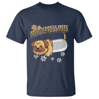 Mental Health Dog Lover T Shirt Antidepressants Dog Puppy Pill - Wonder Print Shop