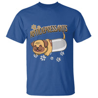 Mental Health Dog Lover T Shirt Antidepressants Dog Puppy Pill - Wonder Print Shop
