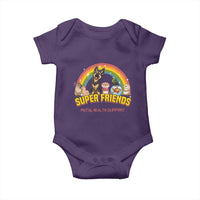 Mental Health Support Baby Onesie Super Friends Cute Animals Dog Cat Capybara Otter