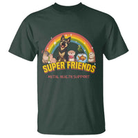 Mental Health Support T Shirt Super Friends Cute Animals Dog Cat Capybara Otter - Wonder Print Shop
