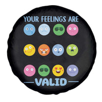 Mental Health Spare Tire Cover Your Feelings Are Valid Emotion Faces