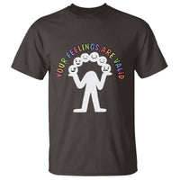 Mental Health T Shirt Your Feelings Are Valid Emotion Faces - Wonder Print Shop