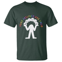 Mental Health T Shirt Your Feelings Are Valid Emotion Faces - Wonder Print Shop