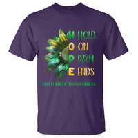 Mental Health T Shirt HOPE Hold On Pain Ends Suicide Prevention - Wonder Print Shop