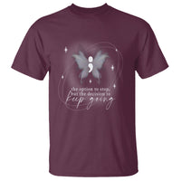 Suicide Prevention Awareness T Shirt The Option To Stop But The Decision To Keep Going Aesthetic Butterfly - Wonder Print Shop