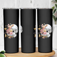 Mental Health Skinny Tumbler Good Energy Is Contagious Skull Flowers