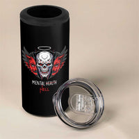 Mental Health Hell Satan Skull 4 in 1 Can Cooler Tumbler