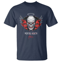 Mental Health Hell Satan Skull T Shirt - Wonder Print Shop