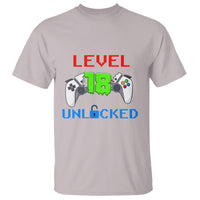 Gamer Birthday T Shirt Day Of Birth Level 18 Unlocked Video Game - Wonder Print Shop