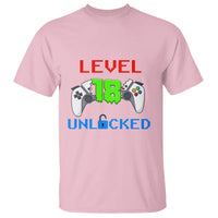 Gamer Birthday T Shirt Day Of Birth Level 18 Unlocked Video Game - Wonder Print Shop