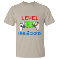 Gamer Birthday T Shirt Day Of Birth Level 18 Unlocked Video Game - Wonder Print Shop