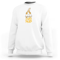 Cat Owner Sweatshirt Sorry I'm Late My Cat Was Sitting On Me - Wonder Print Shop