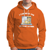 Cat Lover Hoodie I Can Hear You But I'm Not Listening - Wonder Print Shop