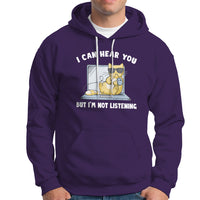 Cat Lover Hoodie I Can Hear You But I'm Not Listening - Wonder Print Shop