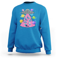 Cat Lover Sweatshirt UFO Catches Cat Into Space - Wonder Print Shop