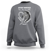 Without Awareness You Are Invisible Carcinoid Cancer Sweatshirt - Wonder Print Shop