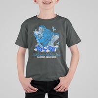 In November We Wear Cute Blue Elephant Diabetes Awareness T Shirt For Kid - Wonder Print Shop