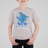 In November We Wear Cute Blue Elephant Diabetes Awareness T Shirt For Kid - Wonder Print Shop
